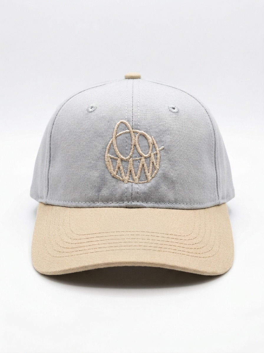 Gorro snapback premium bicolor crema Sky