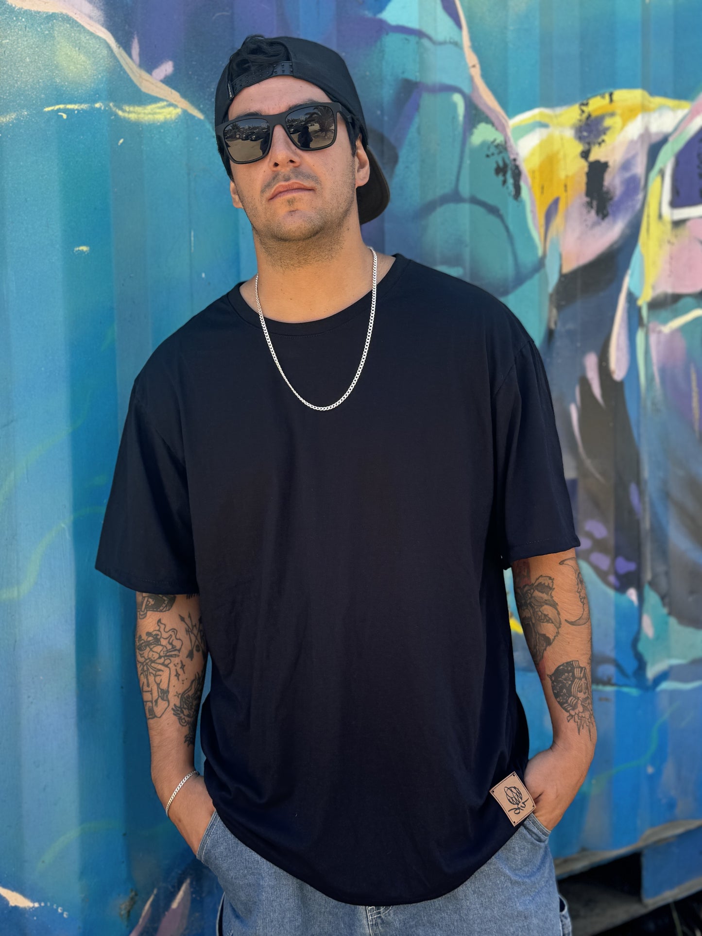 Polera Oversize Black – Manga corta | Afu Hoodies