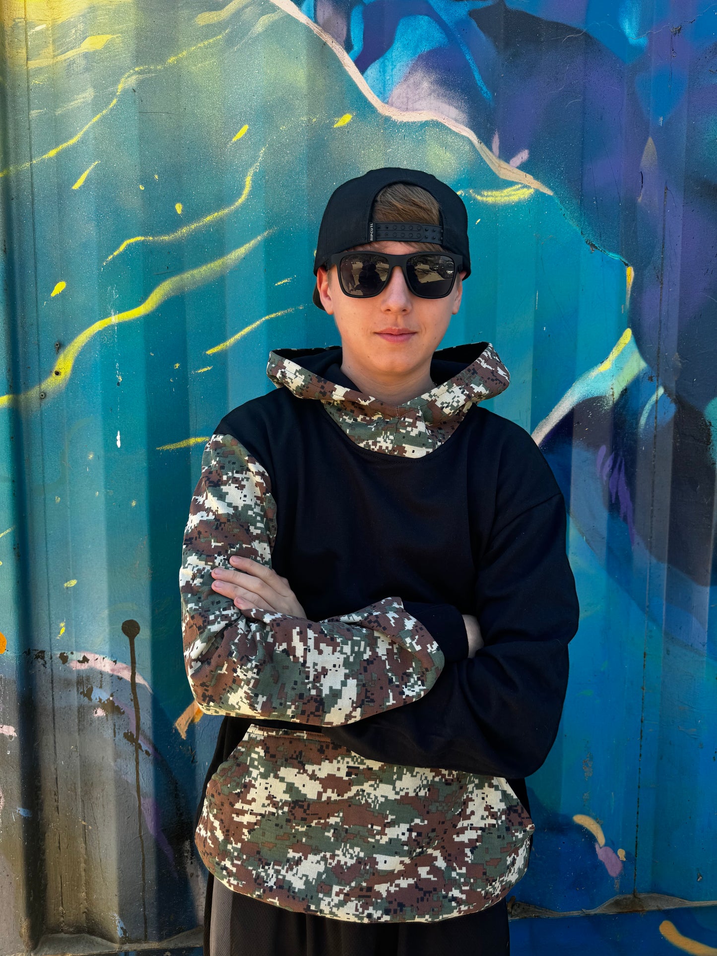 Rider Hoodie Camo – Polerón con capucha canguro | Afu Hoodies