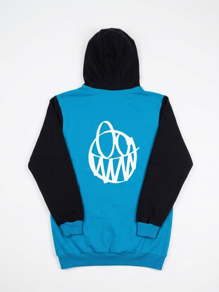 Rider Hoodie celeste/blue – Polerón con capucha canguro | Afu Hoodies