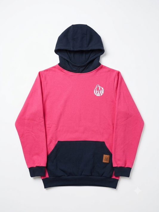 Rider Hoodie Fucsia/Blue – Polerón con capucha canguro | Afu Hoodies