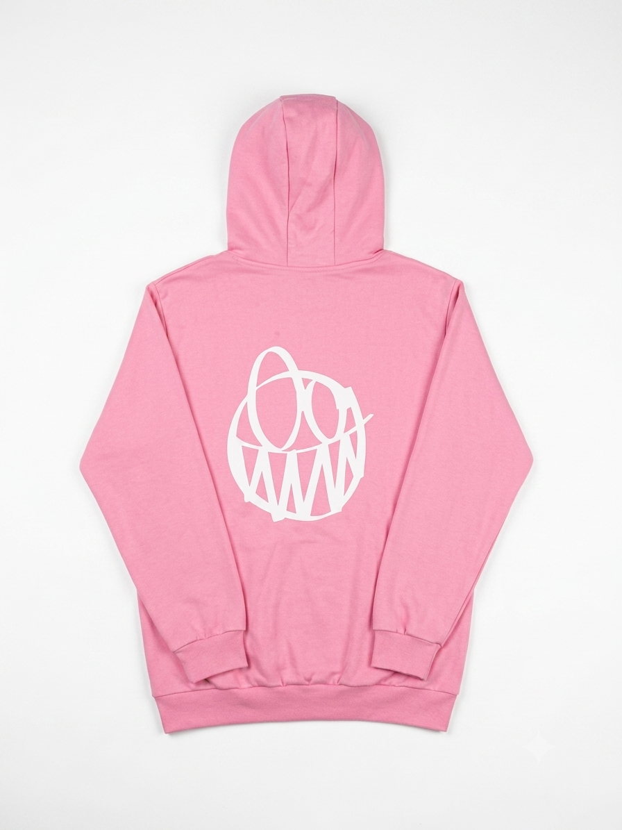 Rider Hoodie pink – Polerón con capucha canguro | Afu Hoodies
