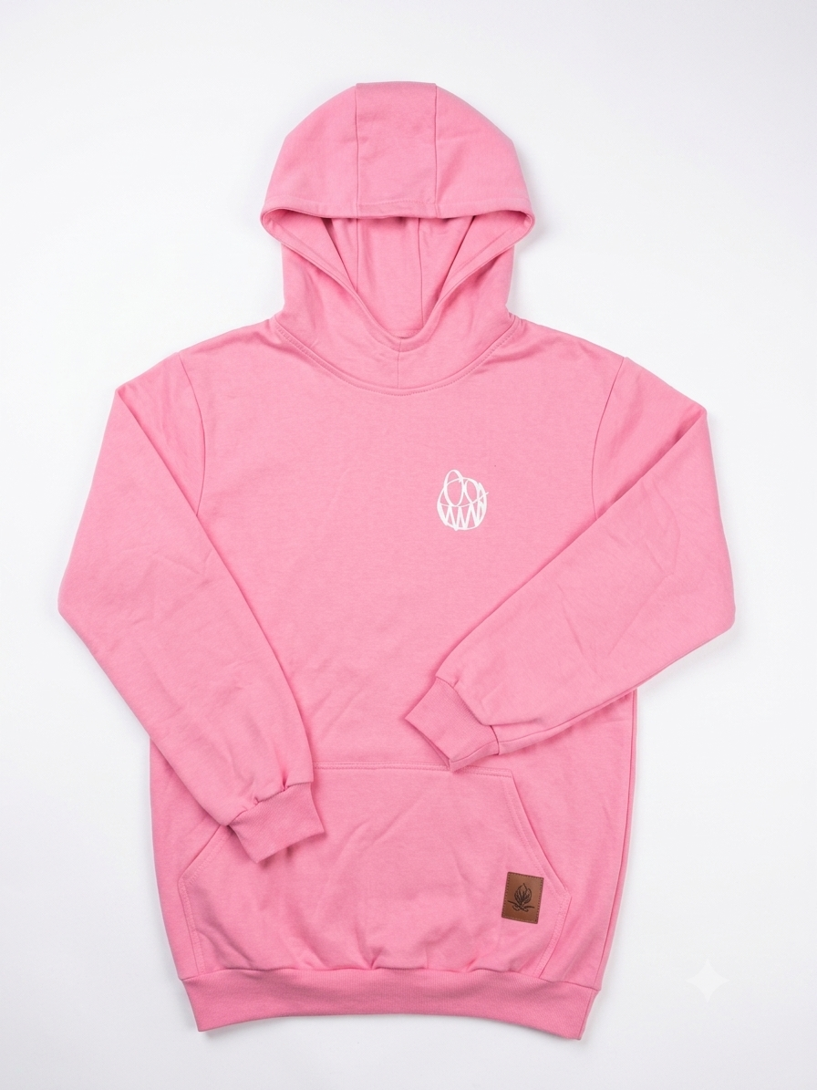 Rider Hoodie pink – Polerón con capucha canguro | Afu Hoodies