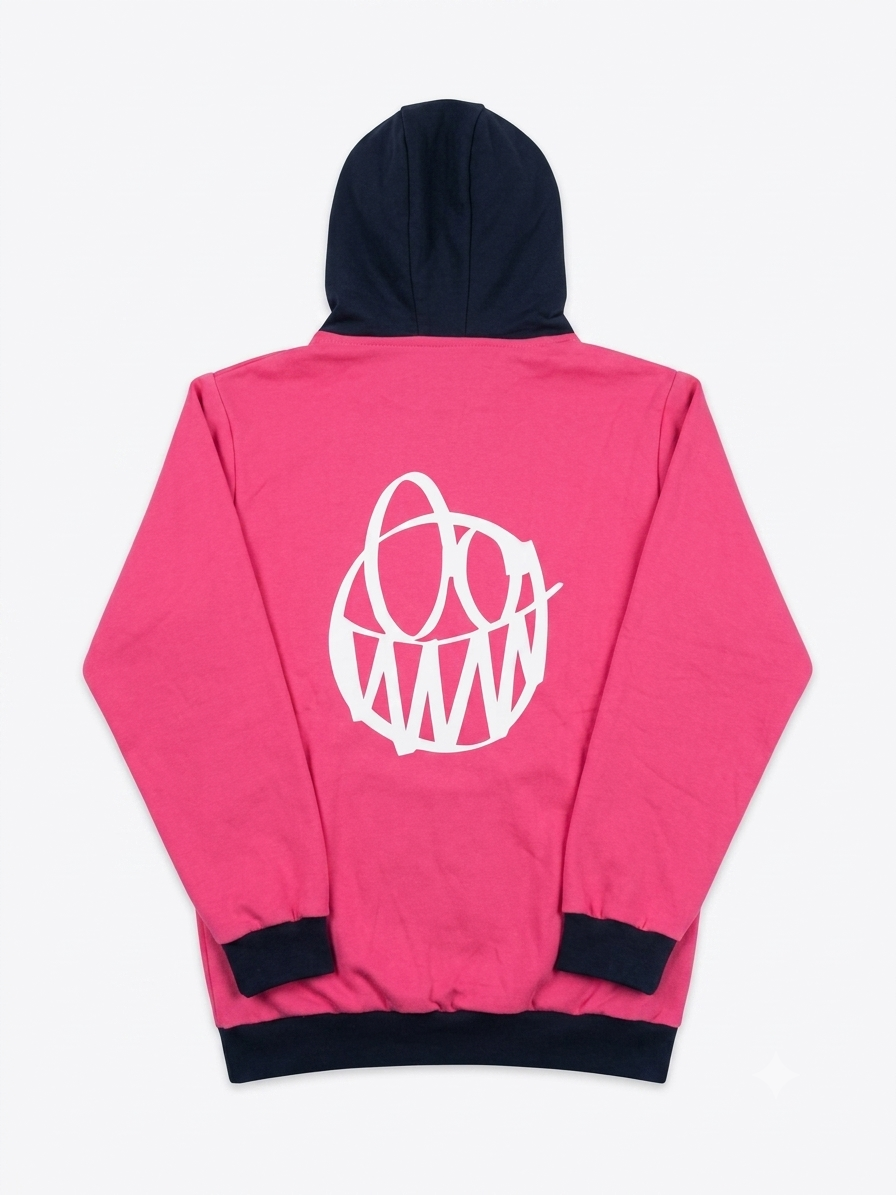 Rider Hoodie Fucsia/Blue – Polerón con capucha canguro | Afu Hoodies