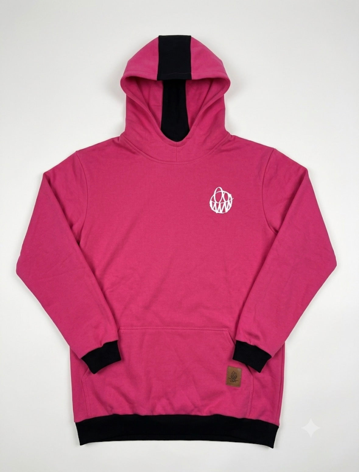 Rider Hoodie fucsia/blue line – Polerón con capucha canguro | Afu Hoodies