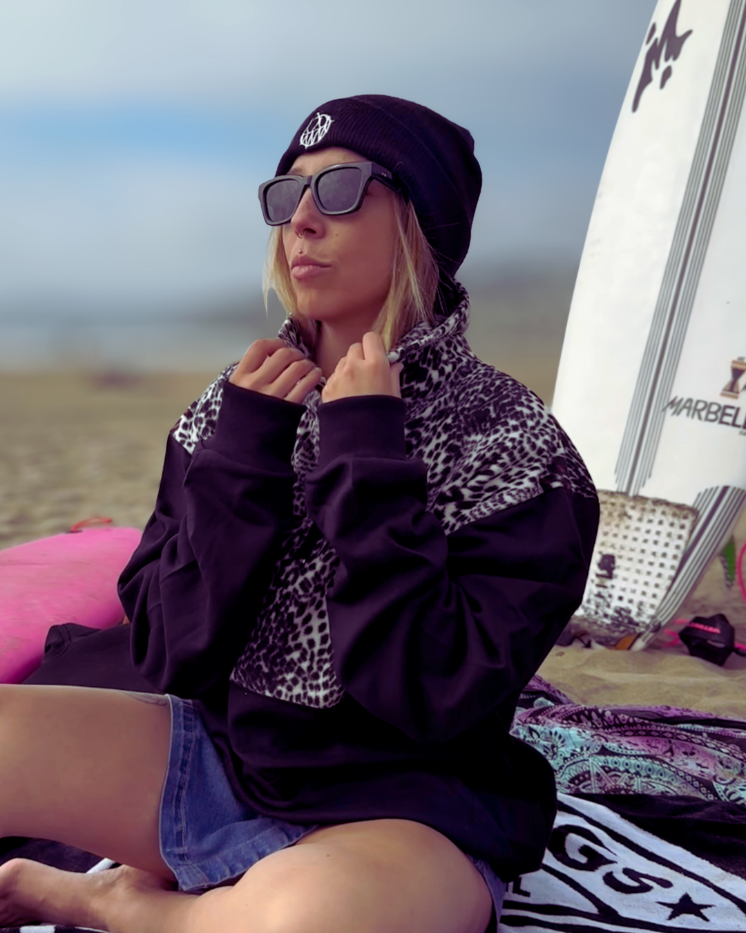 Pullover Hoodie Animal Print