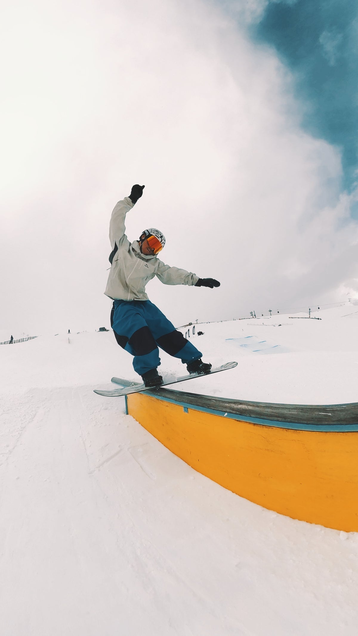 Pantalon nieve Baggy Softshell Freestyle Celeste