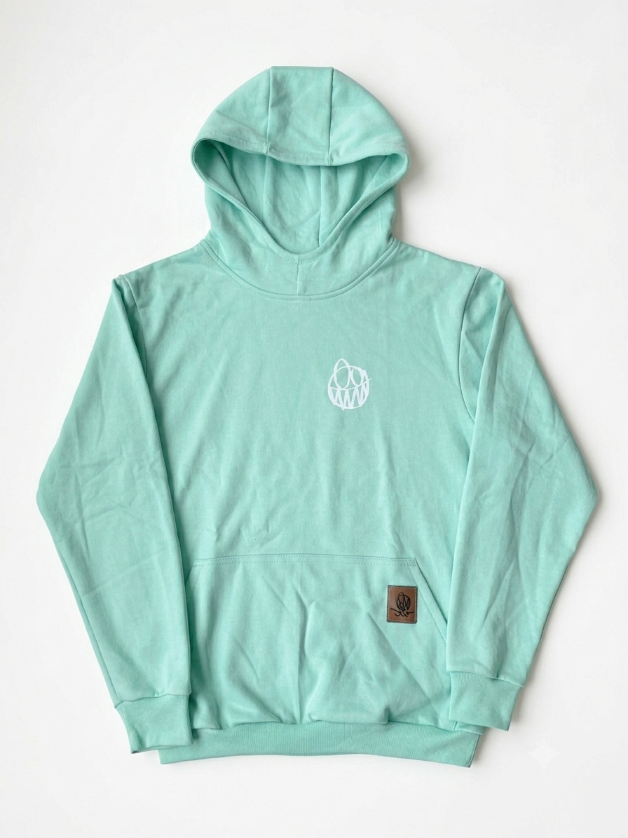Rider Hoodie Mint – Polerón con capucha canguro | Afu Hoodies