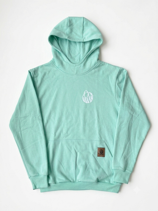 Rider Hoodie Mint – Polerón con capucha canguro | Afu Hoodies