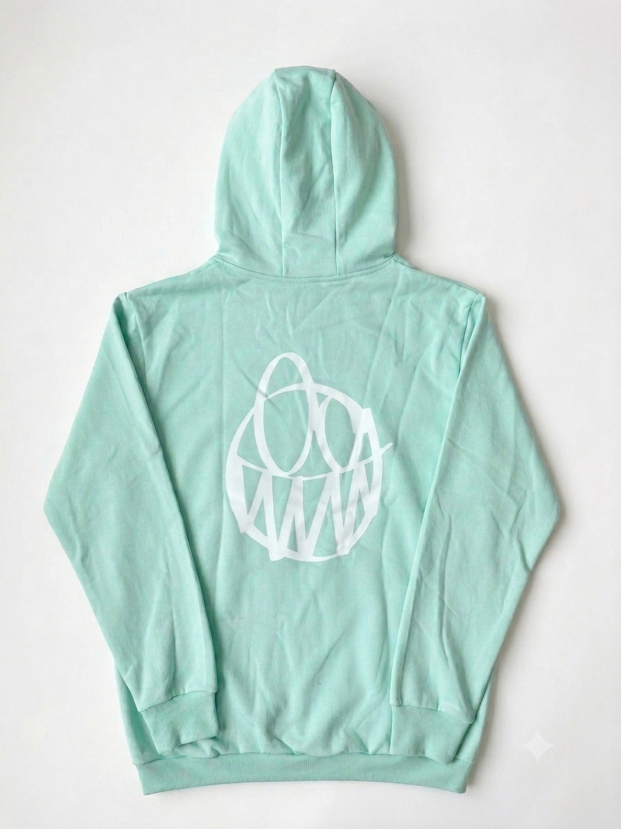Rider Hoodie Mint – Polerón con capucha canguro | Afu Hoodies