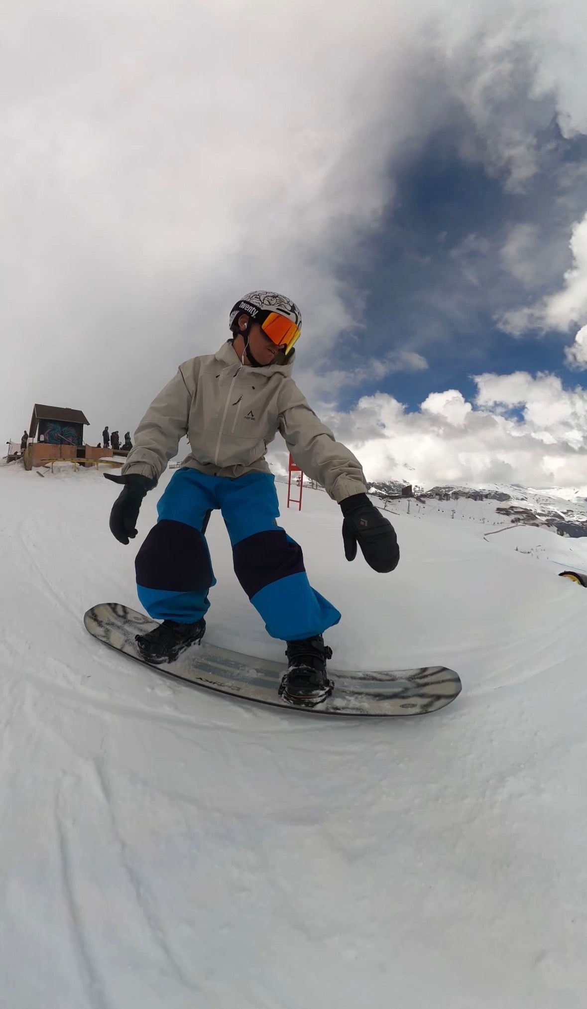 Pantalon nieve Baggy Softshell Freestyle Celeste
