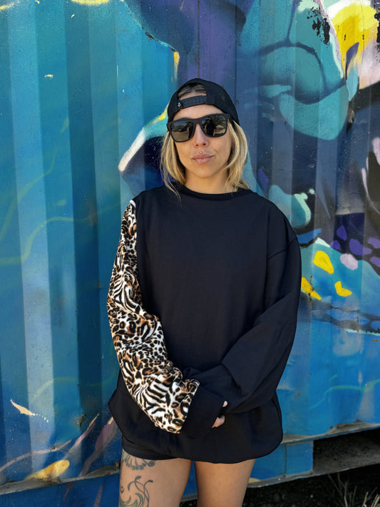 Polo Hoodie Animal Print Tiger