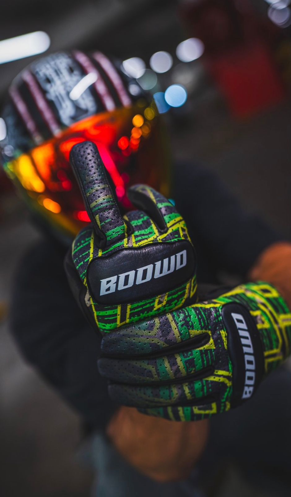 guantes de longboard boowd green