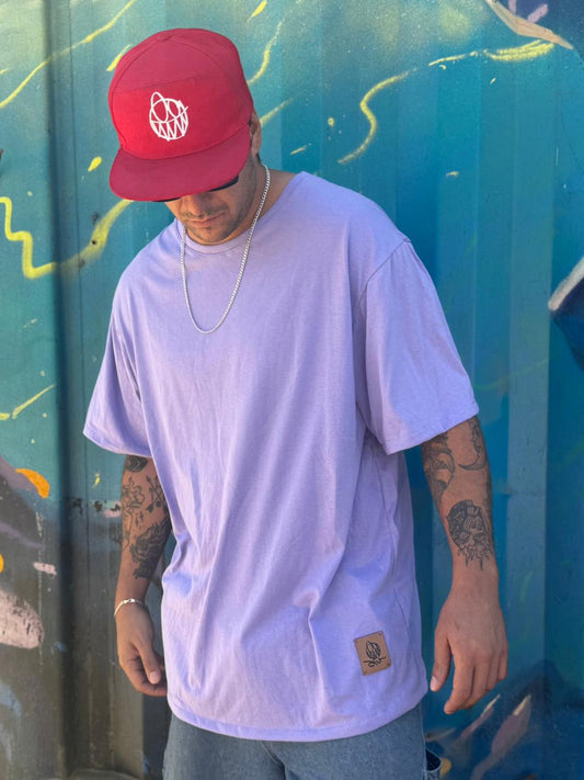 Polera Oversize Lila – Manga corta | Afu Hoodies