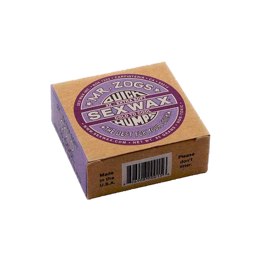 Pack 5 Ceras de surf Sex Wax QuickHumps Cold Sello Morado